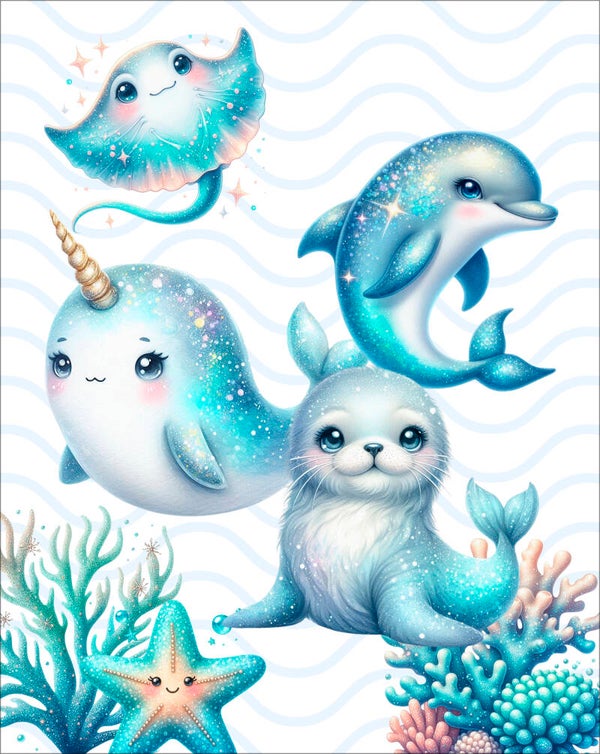 Panneau couverture XXL Animaux marins