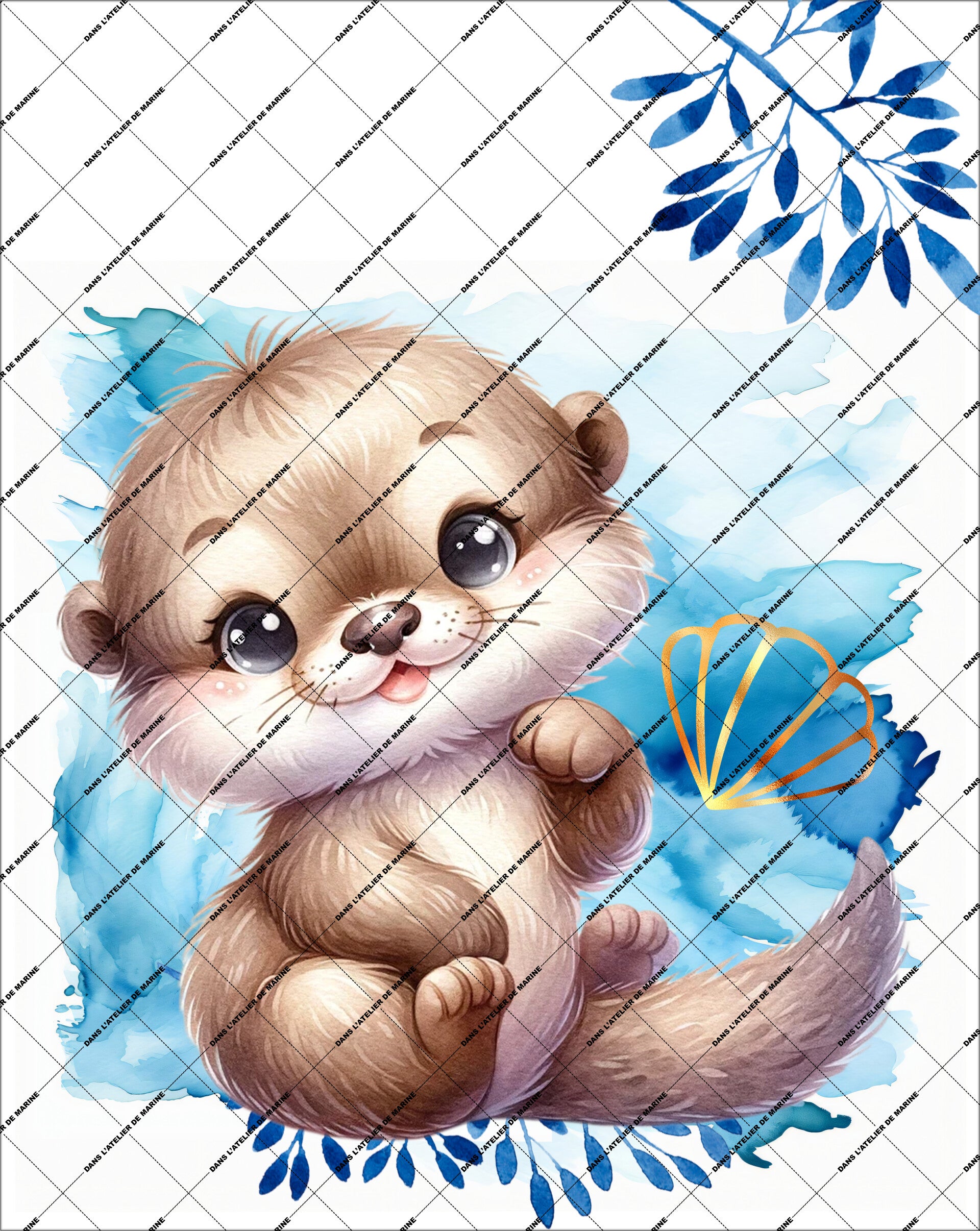 Panneau couverture bébé Milo La Loutre