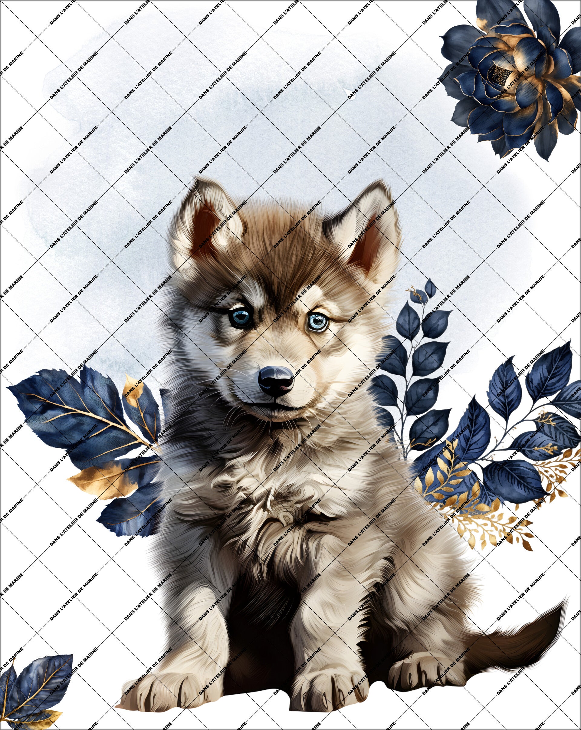 Panneau couverture bébé Loup Abyssal