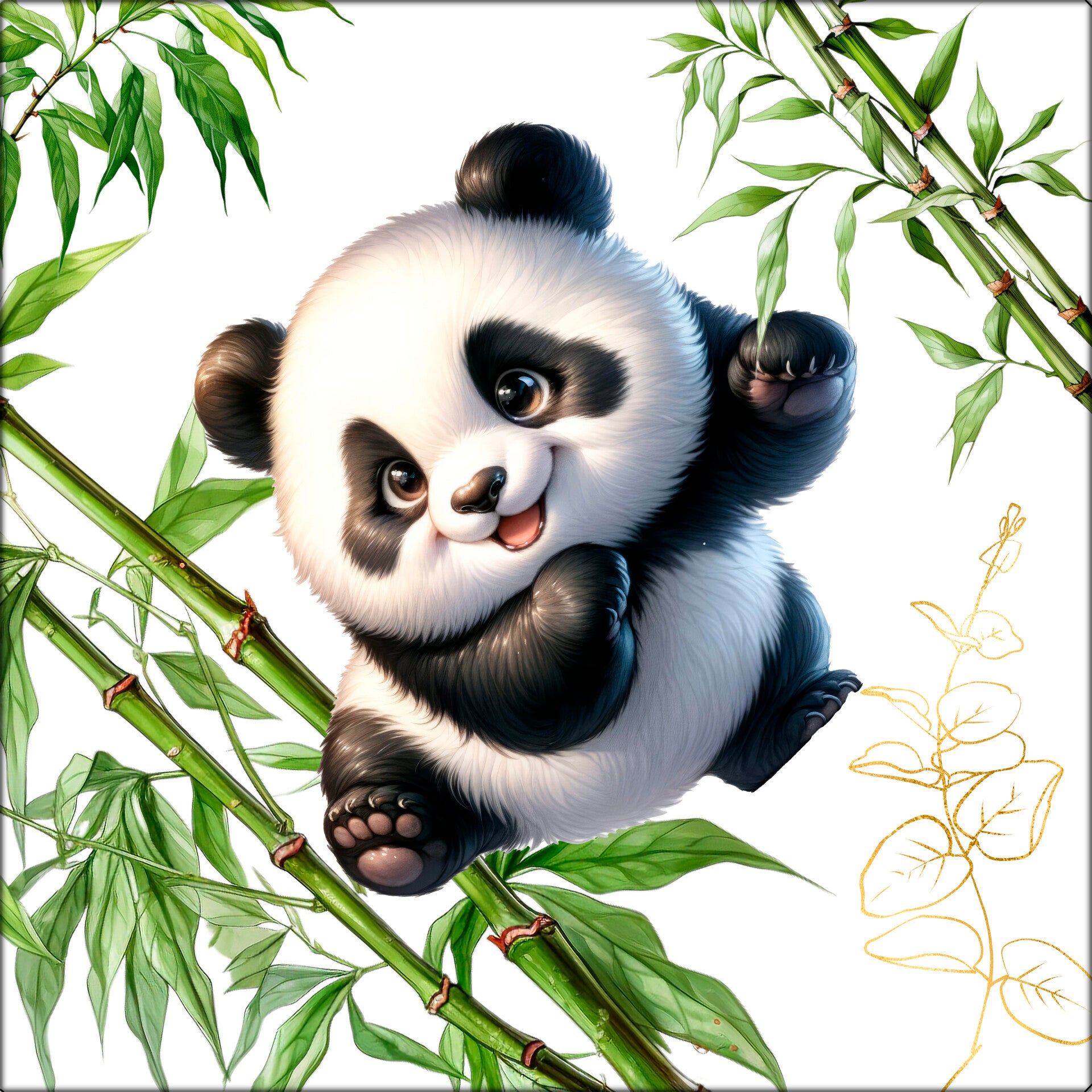 Panneau doudou Joyeux Panda