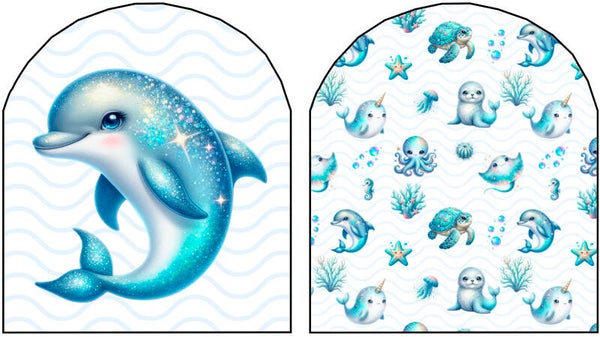 Panneau gant de toilette Animaux marins