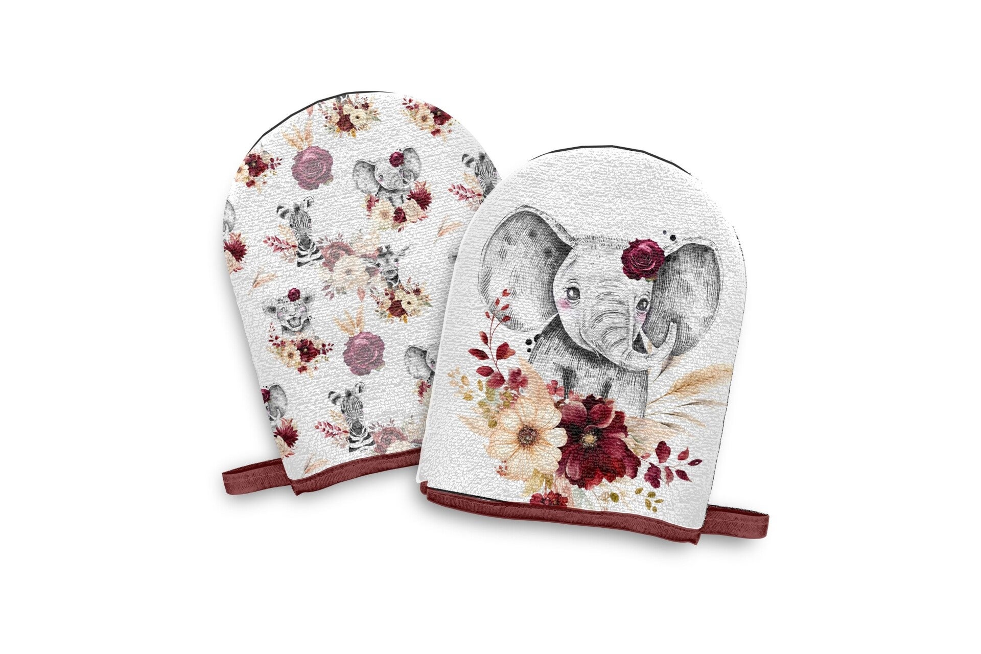 Panneau gant de toilette Savannah Burgundy