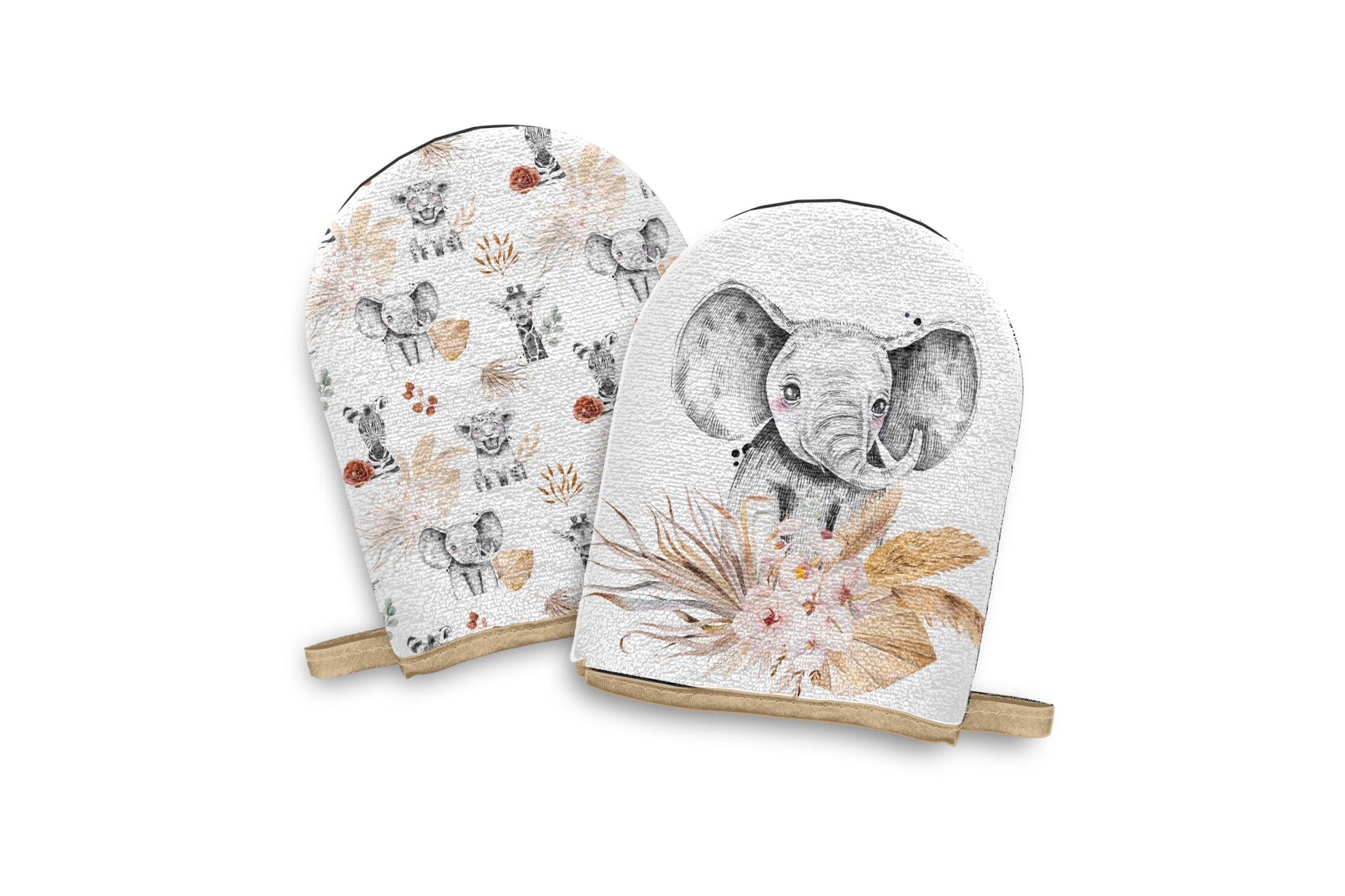 Panneau gant de toilette Savane Boho