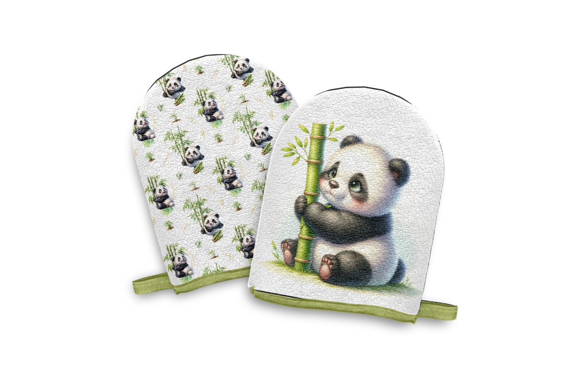 Panneau gant de toilette Joyeux Panda