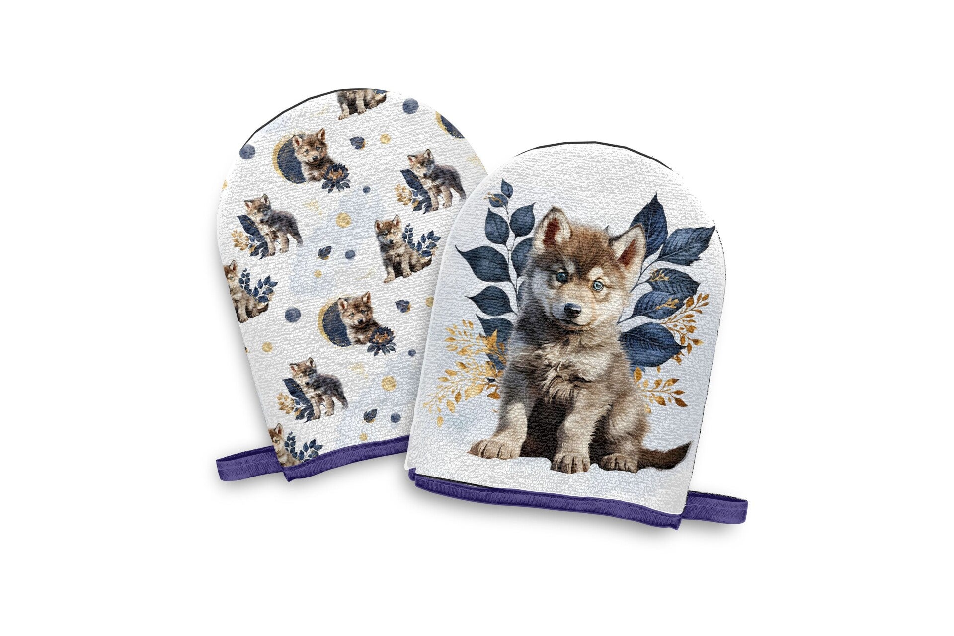 Panneau gant de toilette Loup Abyssal