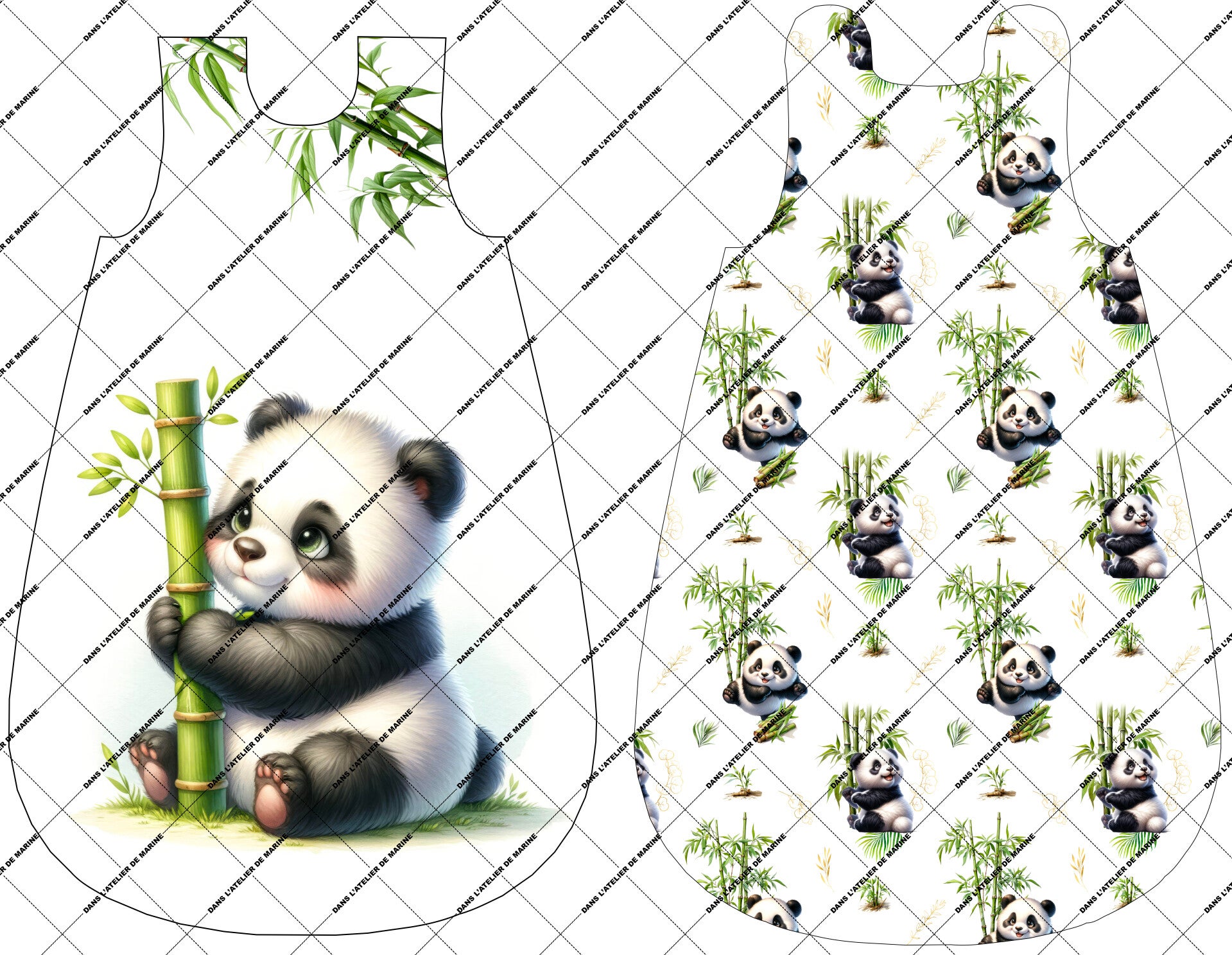 Panneau gigoteuse 0-6 mois Joyeux Panda