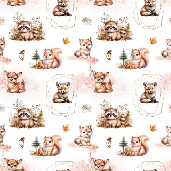 Animaux de la foret ( french terry )