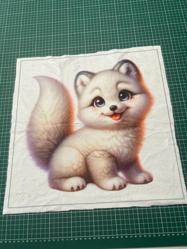 Coussin minky lisse Snow modèle 2