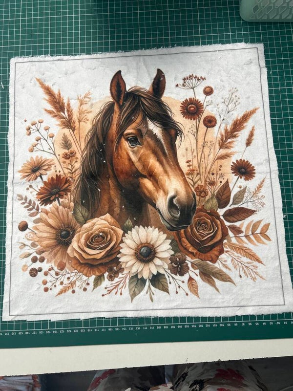 Coussin minky lisse cheval