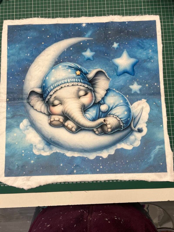 Coussin vente flash éléphant minky lisse