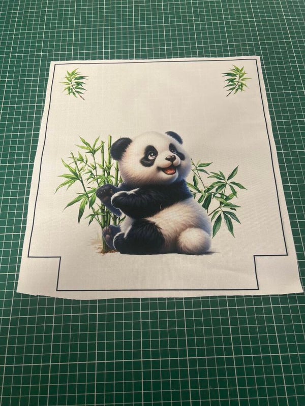 Devant panneau sac maternelle Joyeux panda