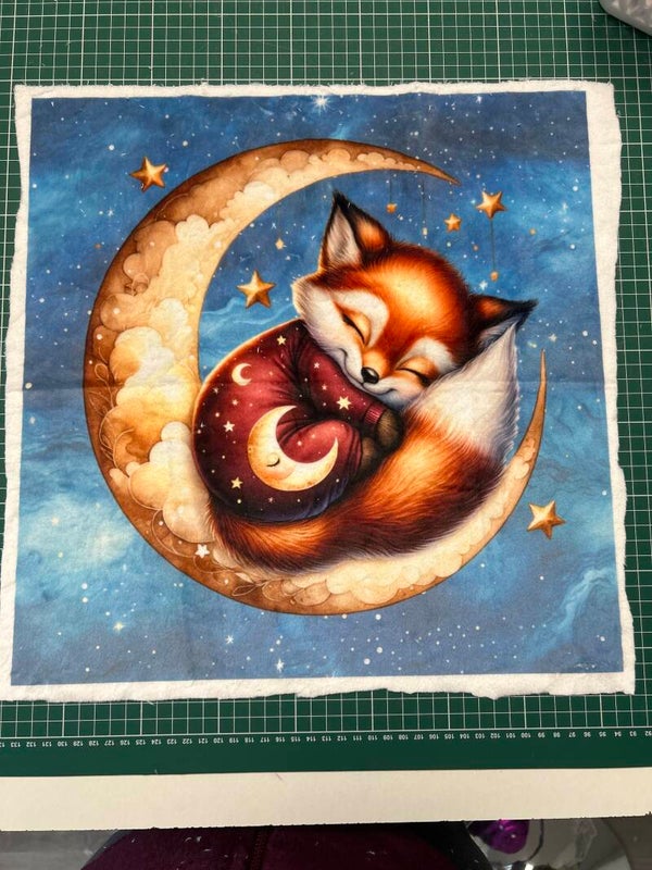 Coussin vente flash renard minky lisse