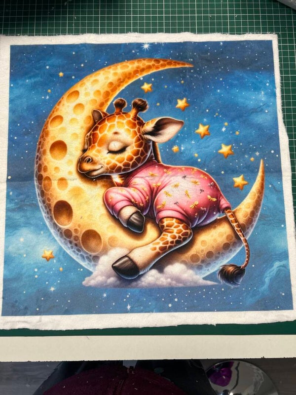 Coussin vente flash girafe minky lisse