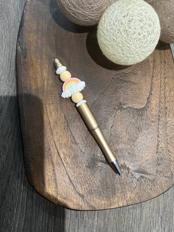 Stylo arc en ciel doré