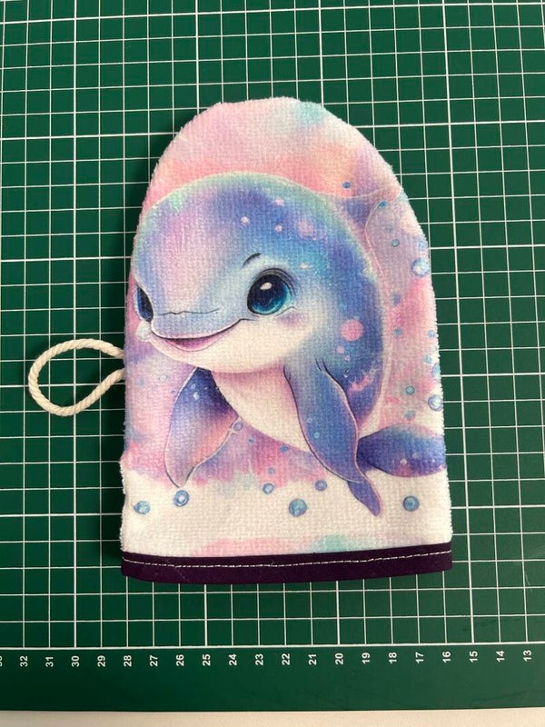 Gant de toilette dauphin