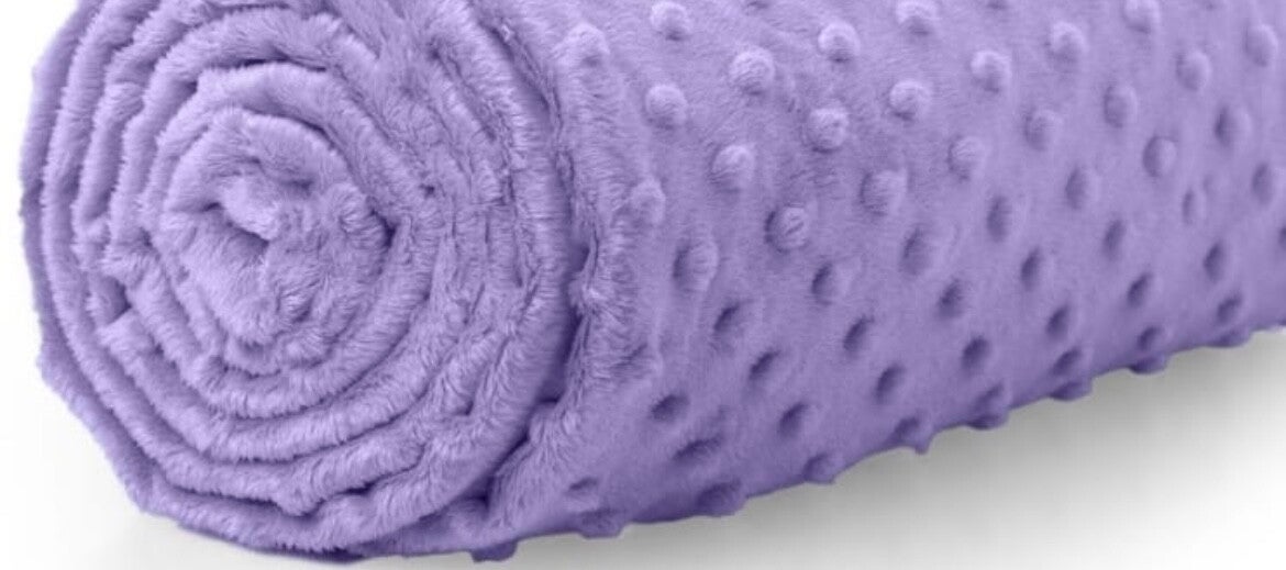 Minky à pois Lavandes