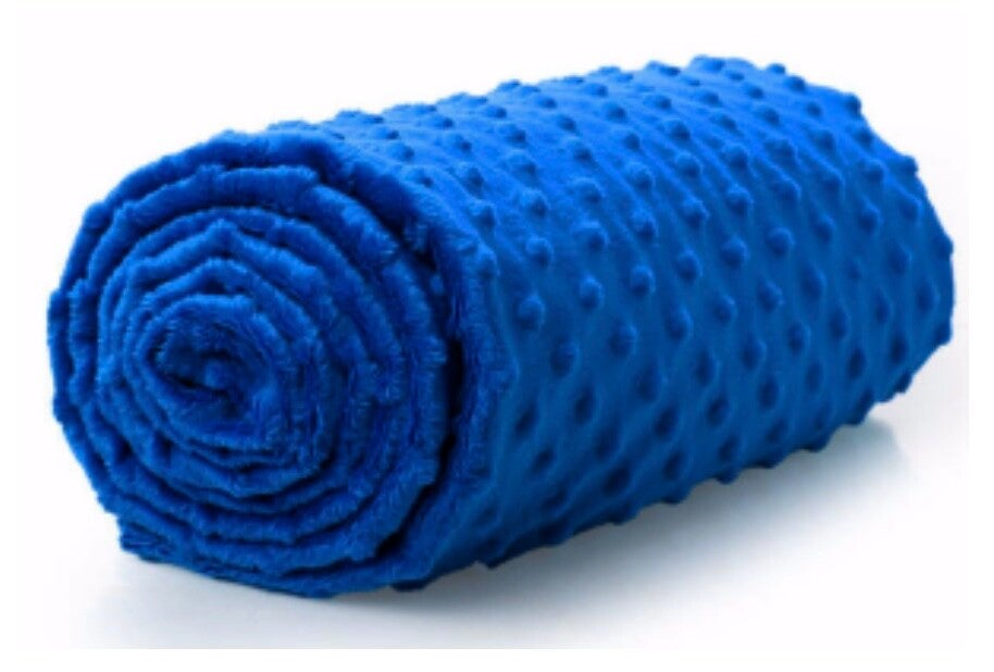 Minky à pois Bleu Victoria