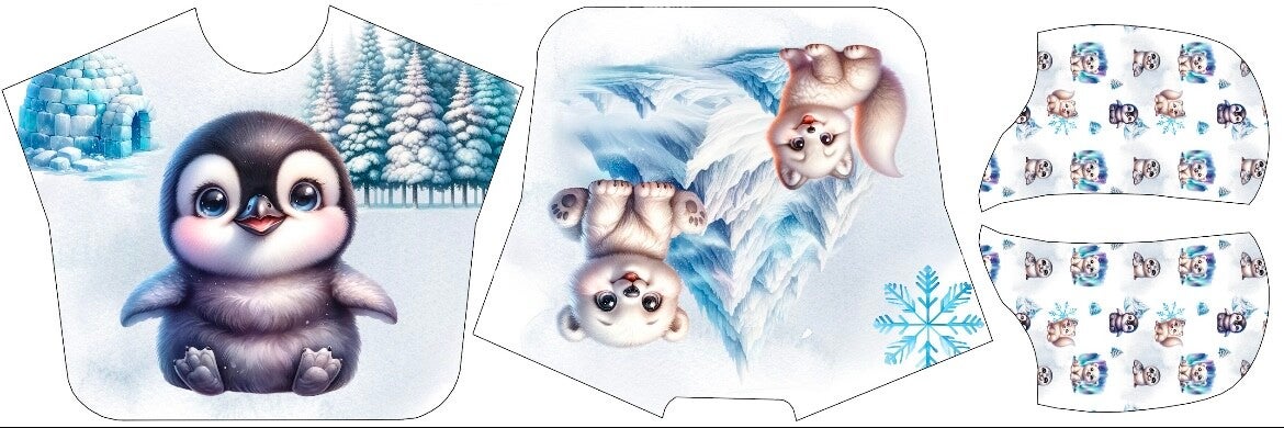 Panneau poncho de bain Snow