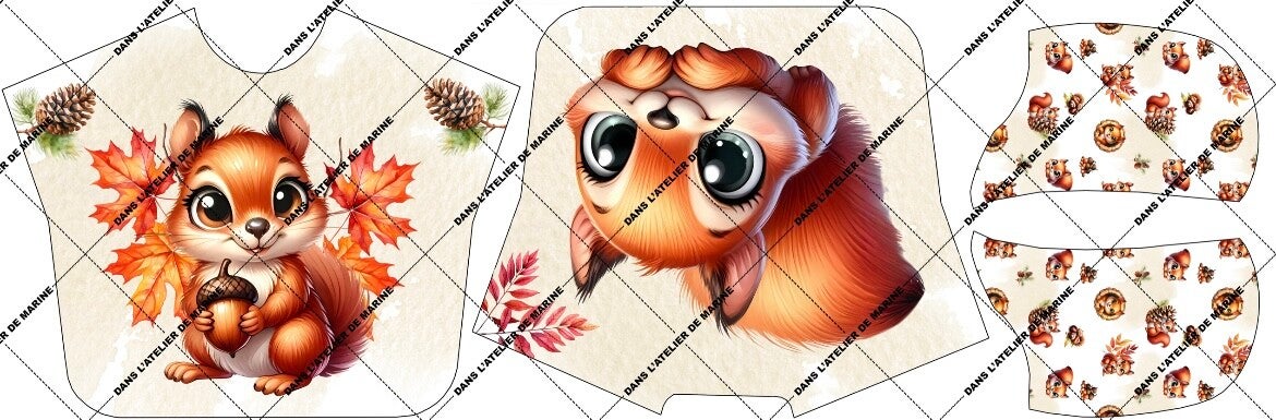 Panneau poncho Alfred l'Ecureuil