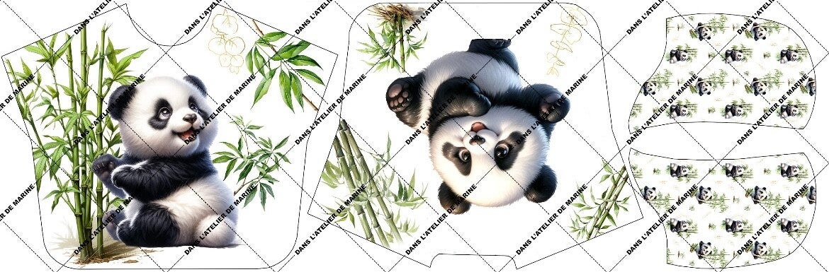 Panneau poncho Joyeux Panda