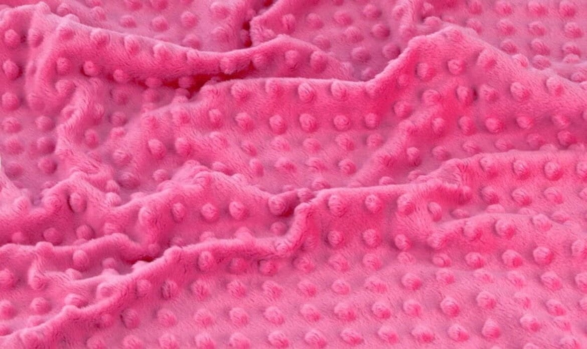 Minky à pois Azaléa