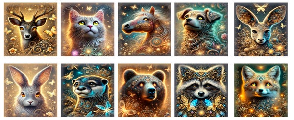 Panneau lingette Animaux Féérique EN STOCK