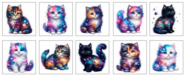 Panneau lingette chat galaxie EN STOCK