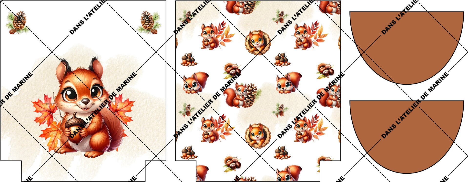 Panneau sac marternelle Alfred l'Ecureuil