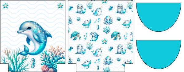 Panneau sac maternelle Animaux marins