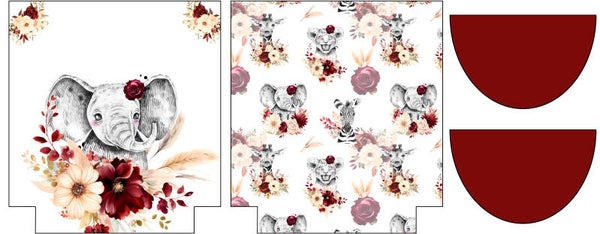 Kit sac maternelle Savannah Burgundy