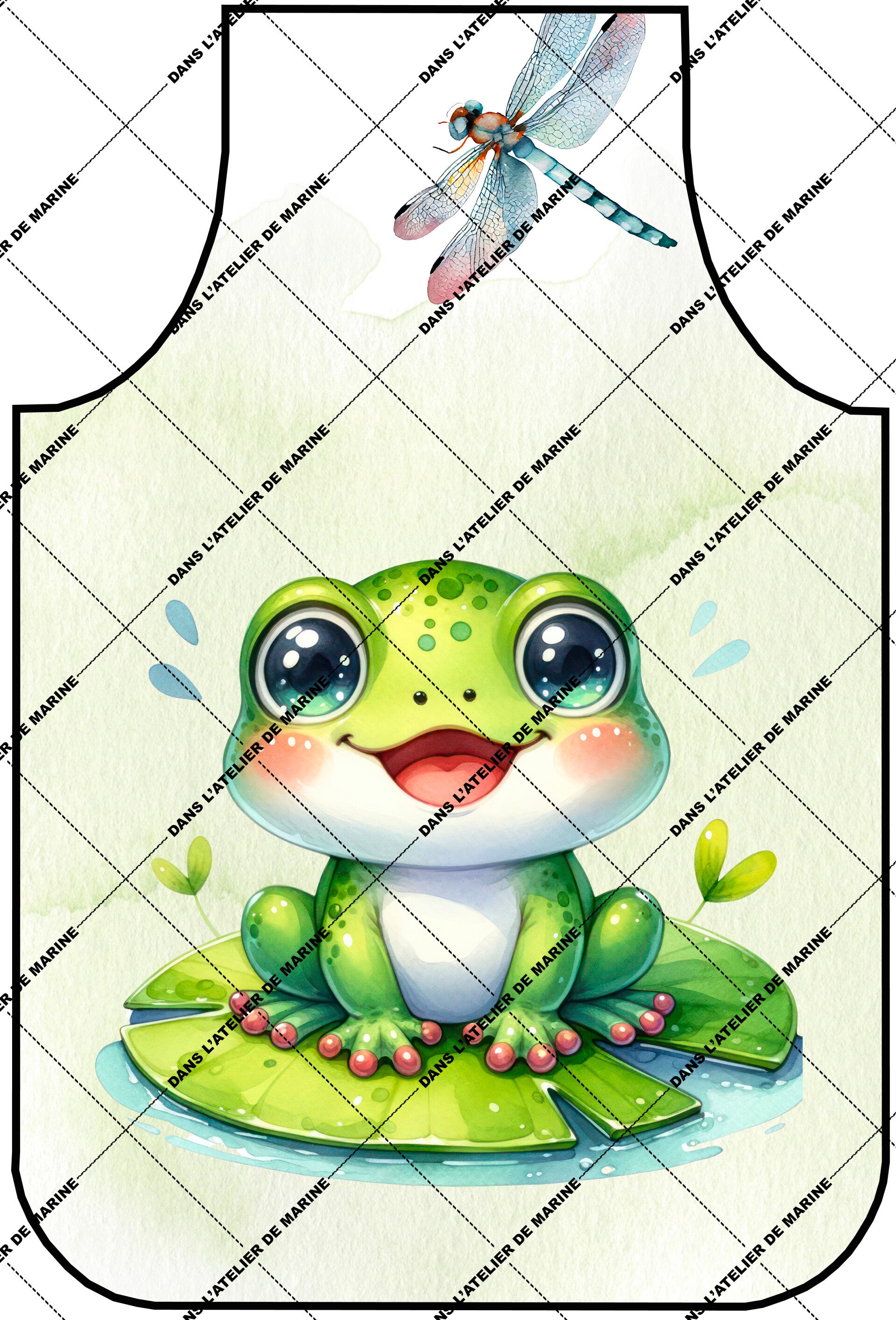 Panneau tablier 2/5 ans Jasper La Grenouille