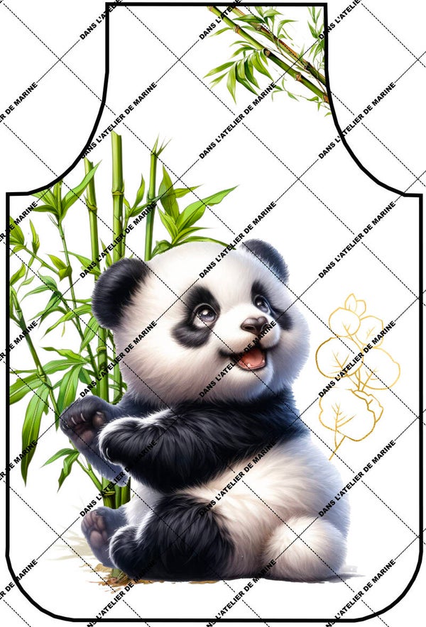 Panneau tablier 2/5 ans Joyeux Panda EN STOCK