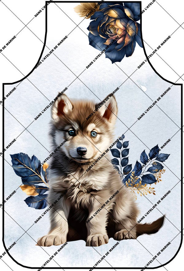 Panneau tablier 2/5 ans Loup Abyssal