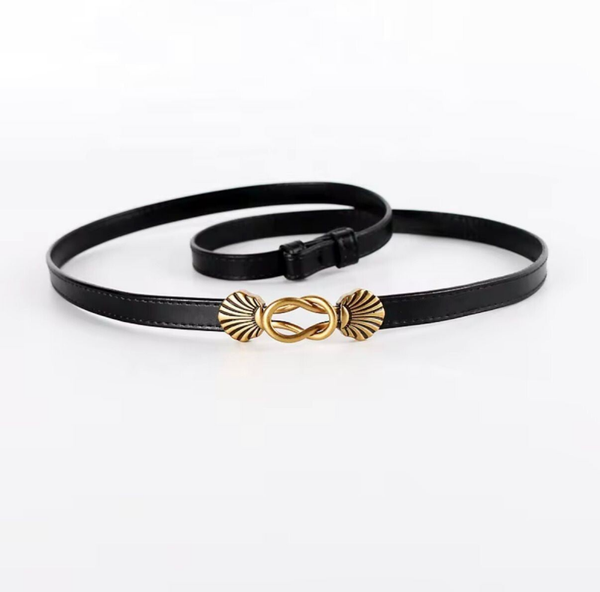 Berlin Retro High Waist Genuine Leather Belt for Ladies