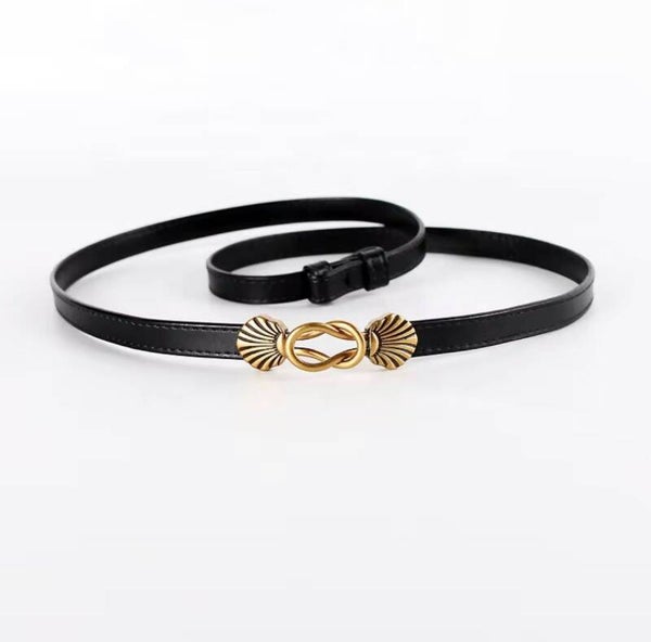 Berlin Retro High Waist Genuine Leather Belt for Ladies