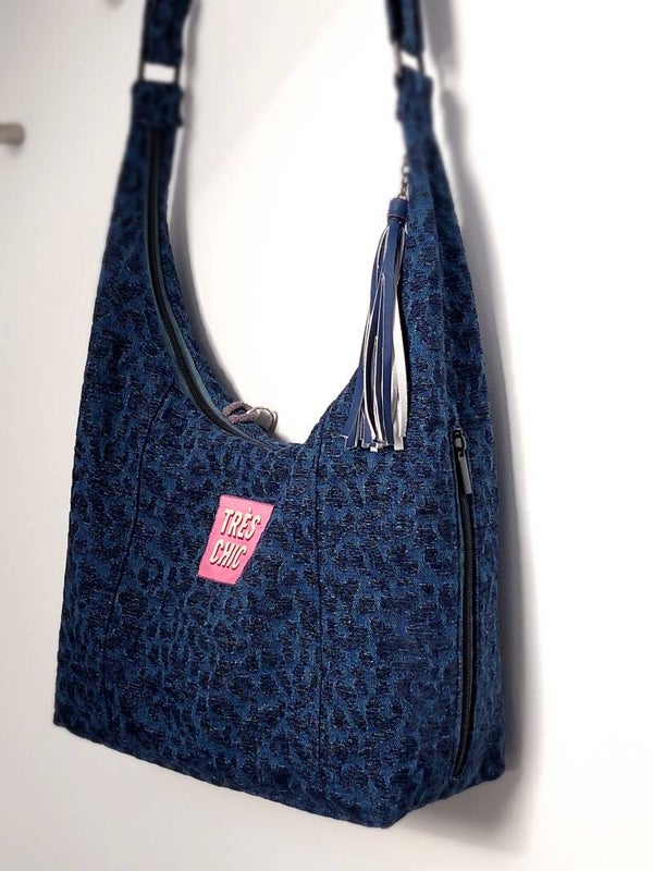 Handtas - Esmee Denim leopard