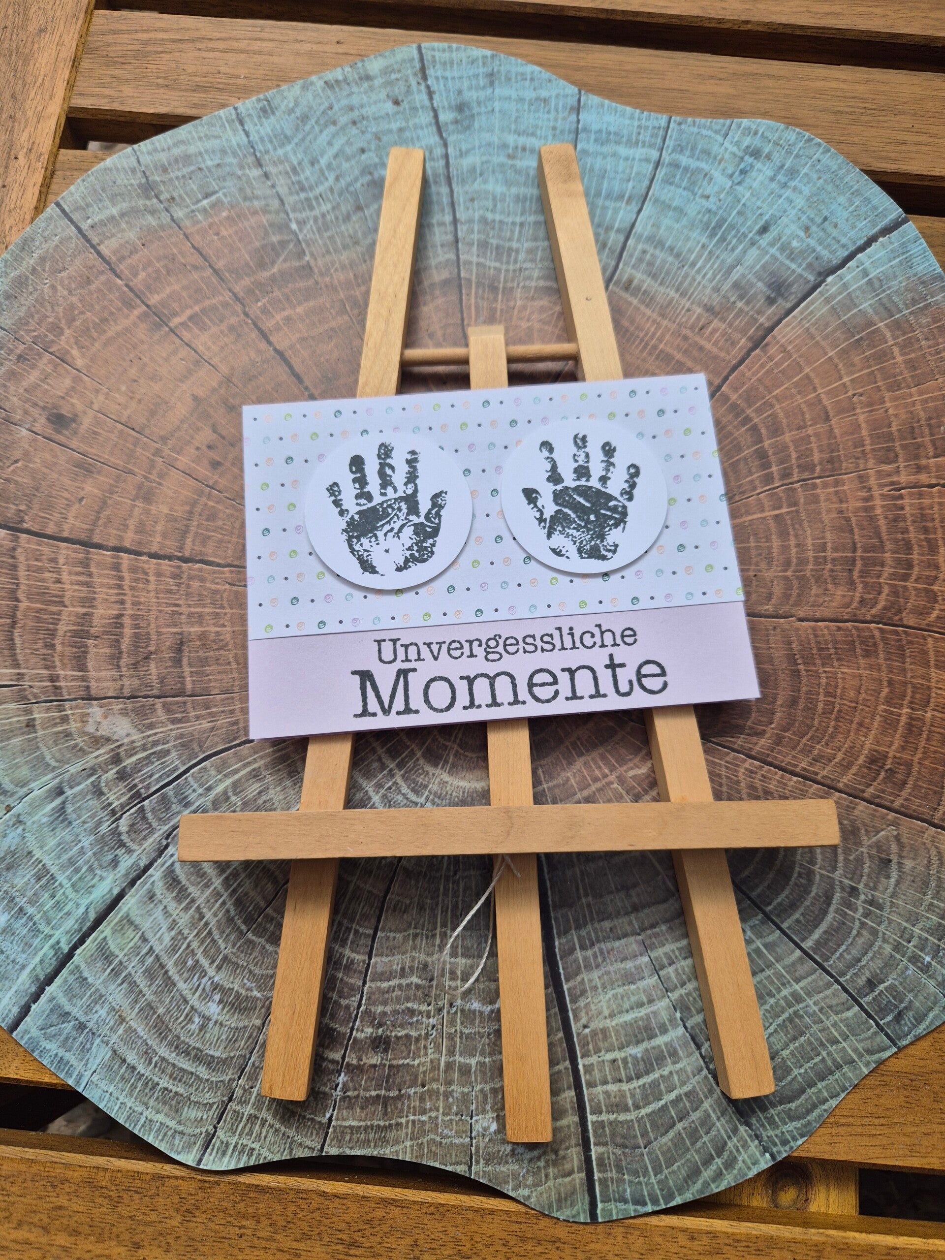 Geburtstagskarte flieder Hände Mädchen