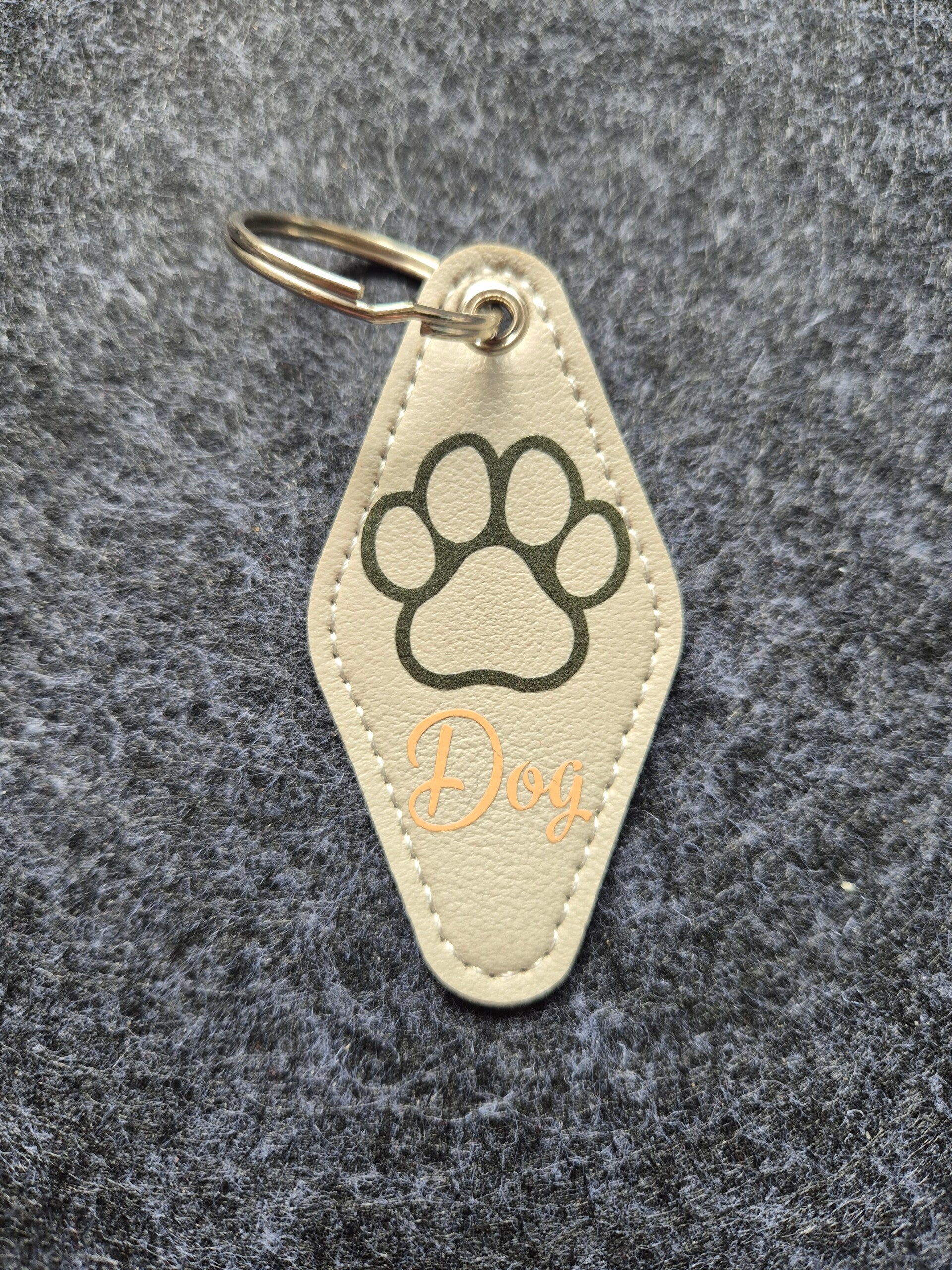 Leder Schlüsselanhänger  dog