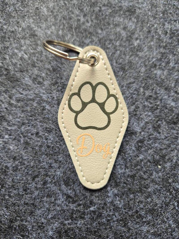 Leder Schlüsselanhänger  dog