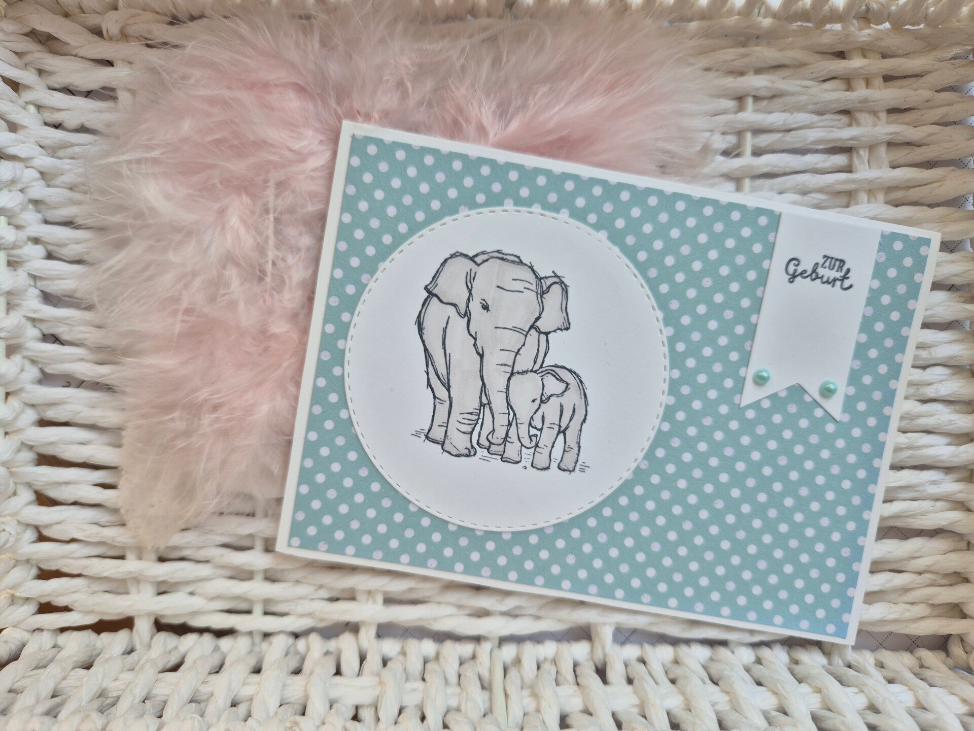 Geburtskarte Elefant