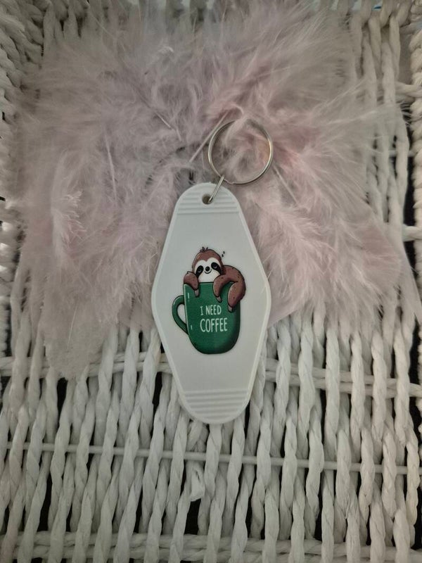 Acryl schlüsselanhänger Faultier 02