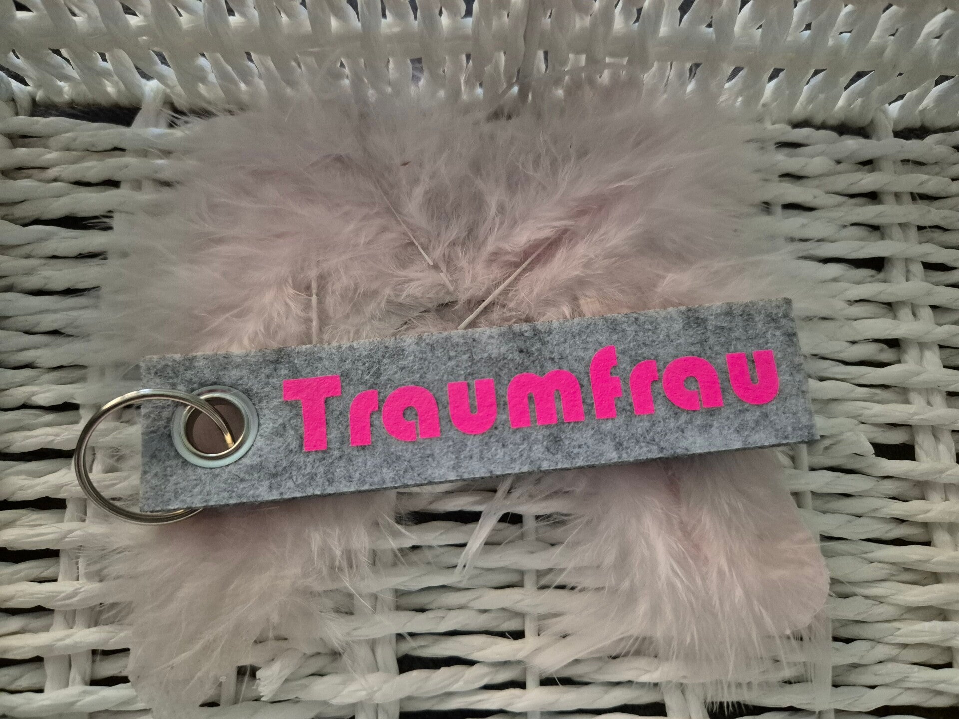 Filz Schlüsselanhänger Traumfrau