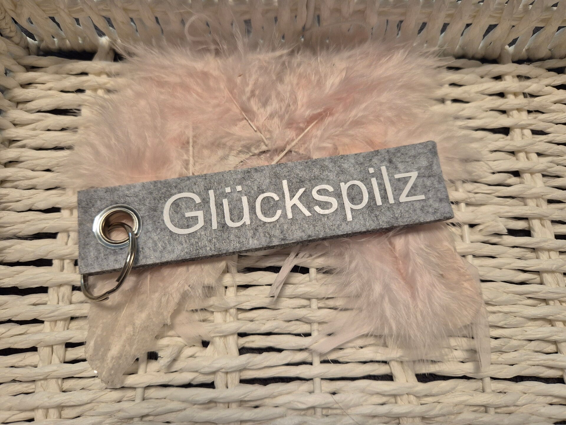 Filz Schlüsselanhänger Glückspilz