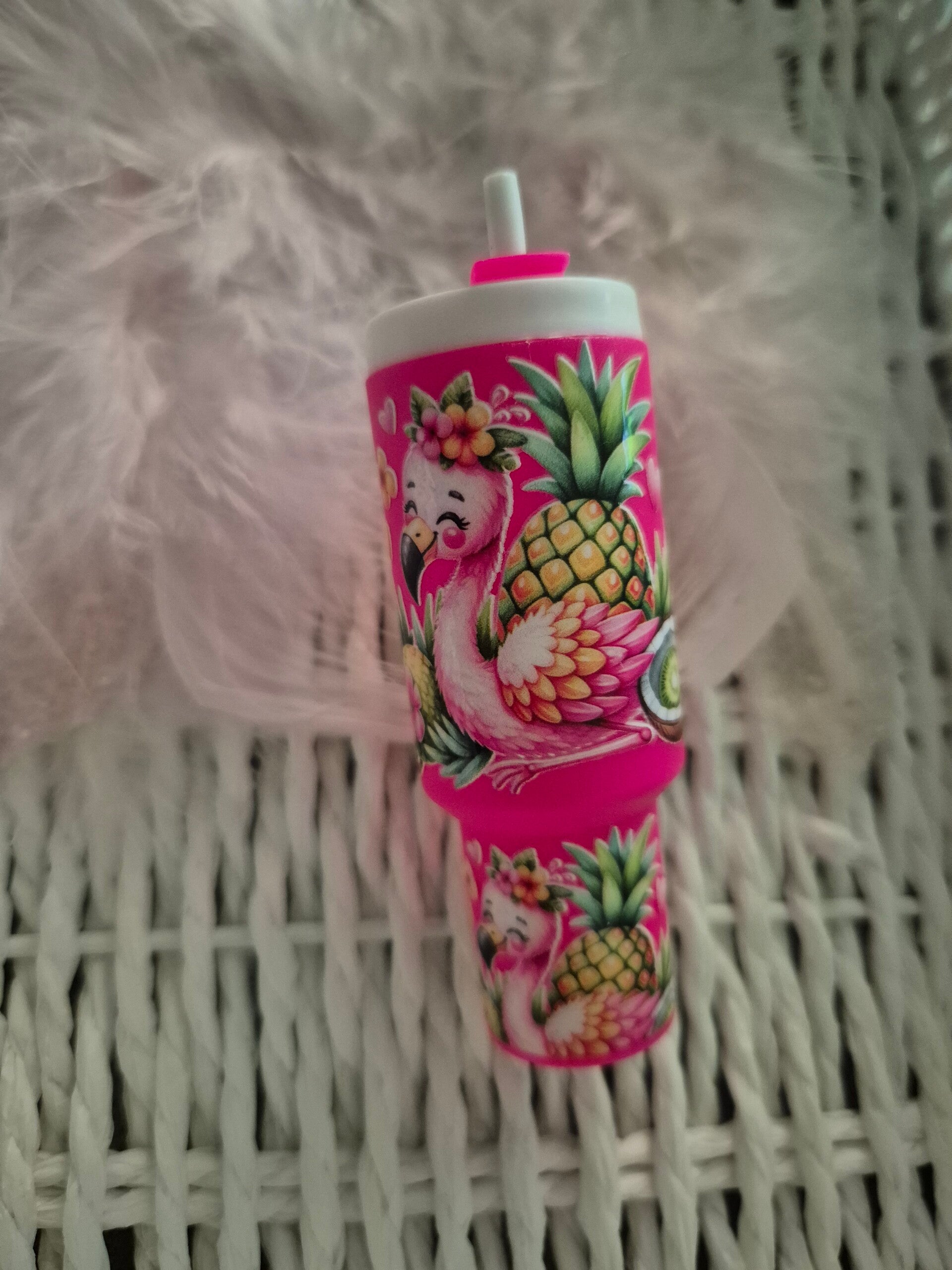 Mini Tumbler Schlüsselanhänger pflamingo Ananas