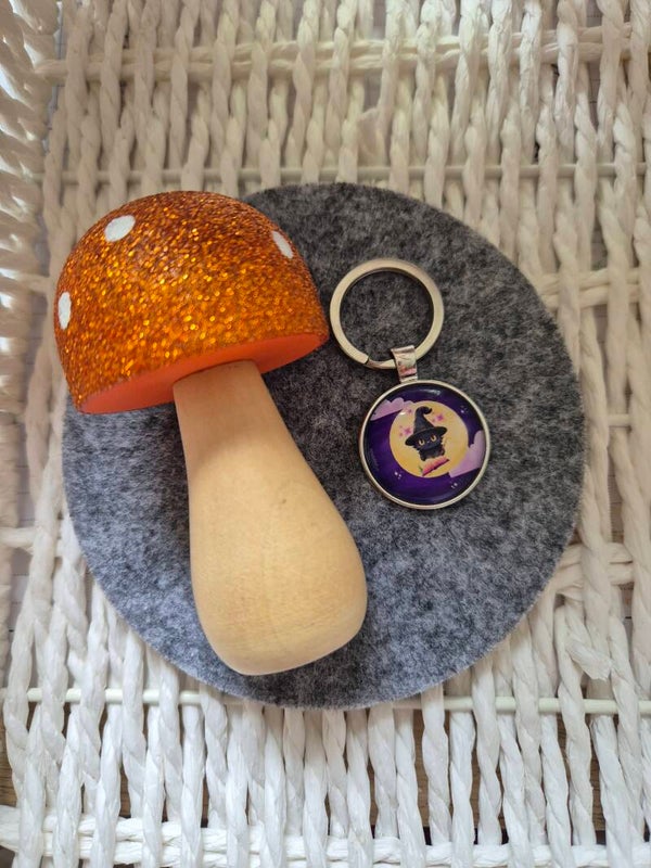 Schlüsselanhänger  Magic Book Cat