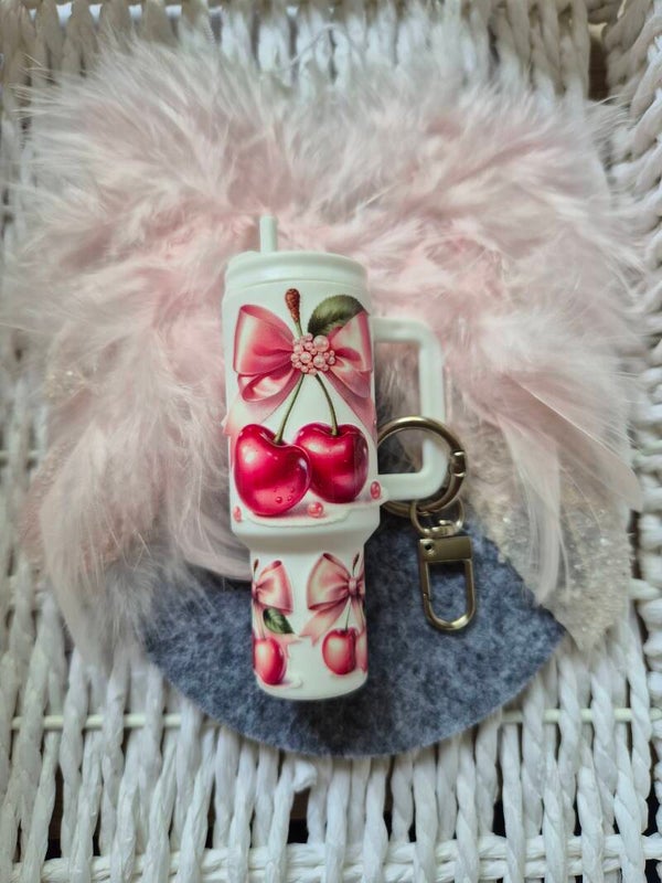 Schlüsselanhänger mini Tumbler Kirsche