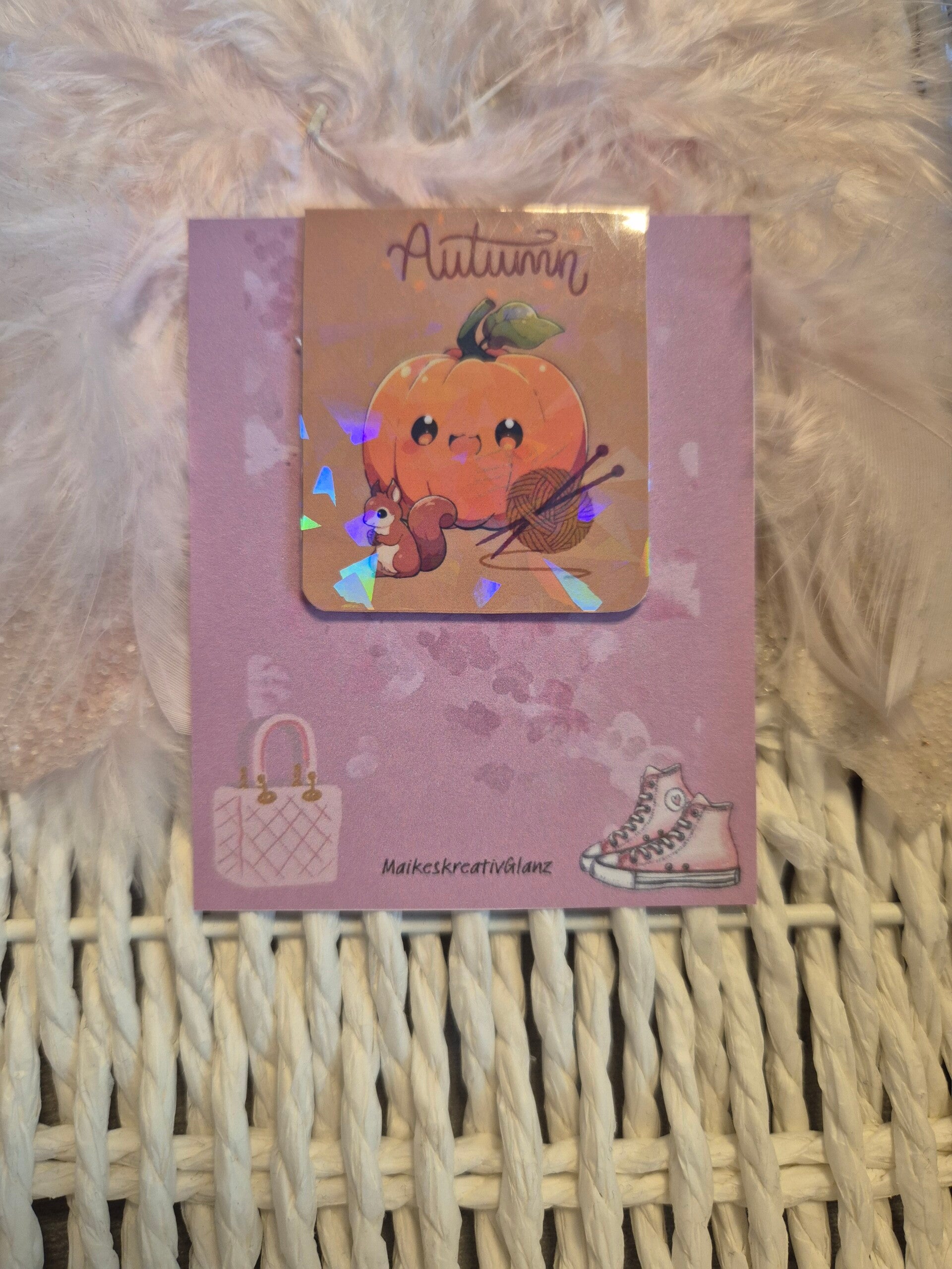 Magnetlesezeichen kürbis