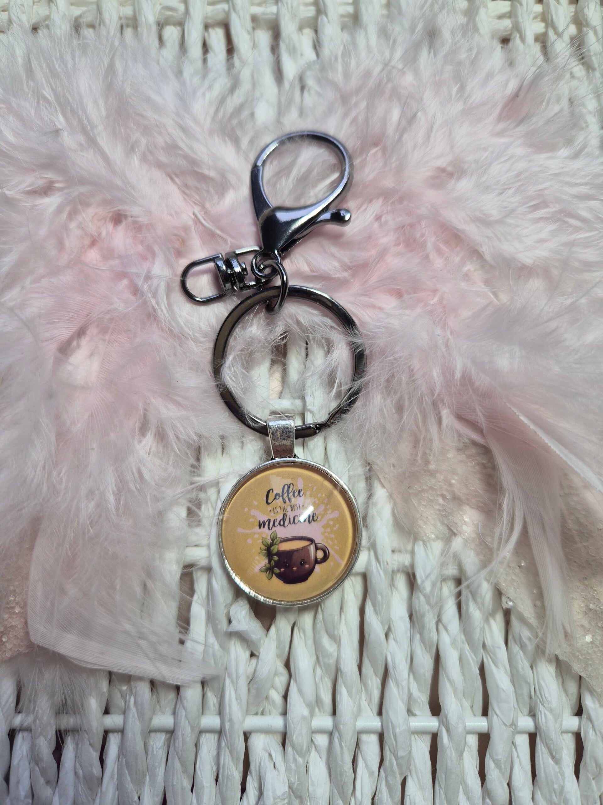 Schlüsselanhänger cabochon coffee