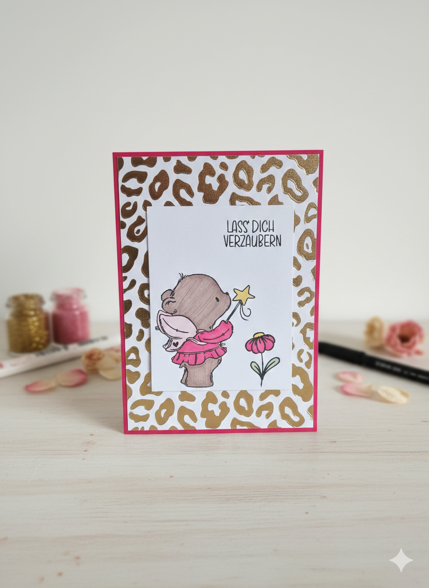 Geburtstagskarte Bär Fee