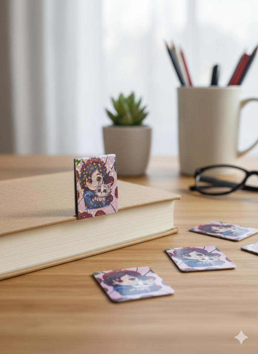 Magnetlesezeichen Kirsch Mädchen